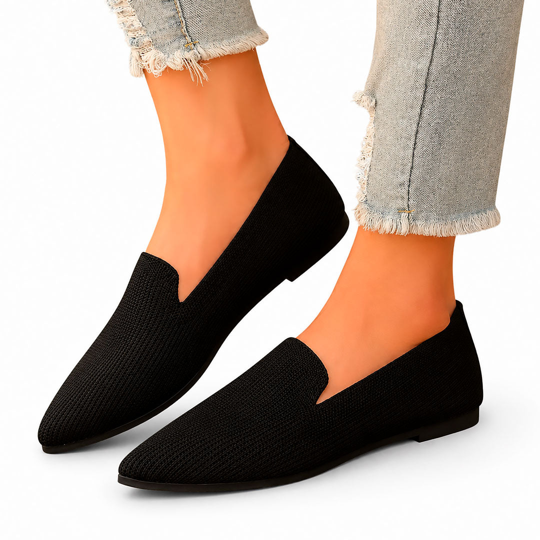Women's Knit Pointed Toe Slip-On Loafers