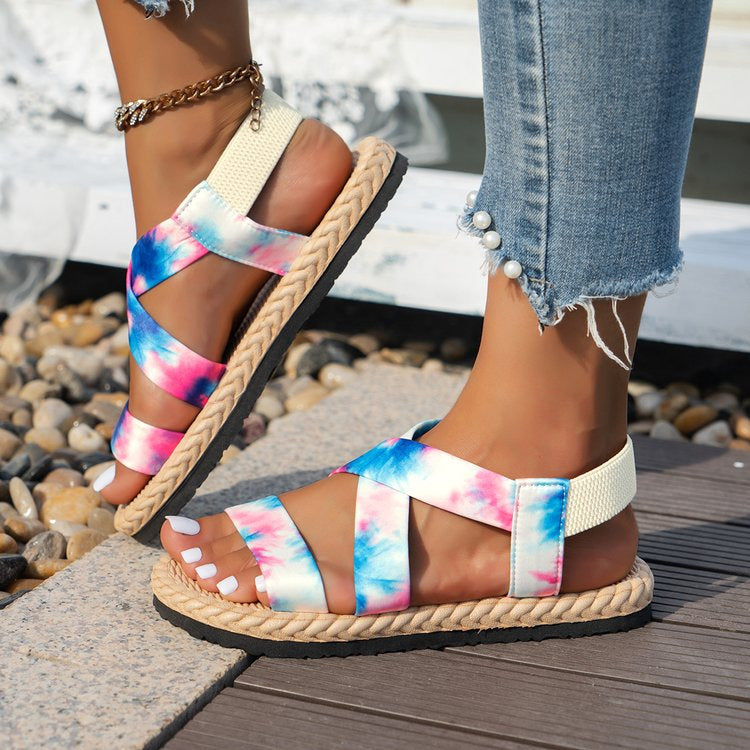 Women's Braided Platform Sandals with Anti-Slip Sole