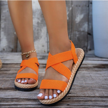 Women's Braided Platform Sandals with Anti-Slip Sole