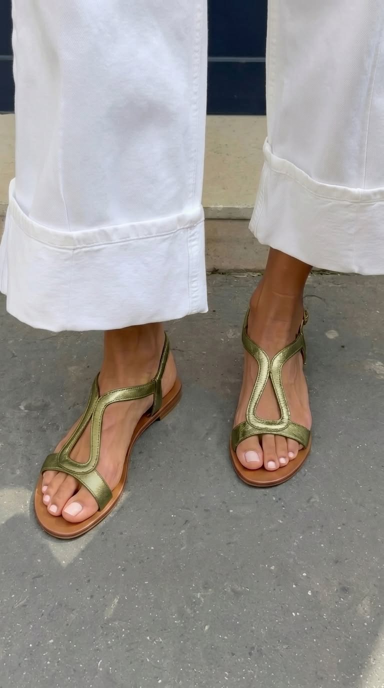 Women's Elegant Flat Sandals with Flattering Design