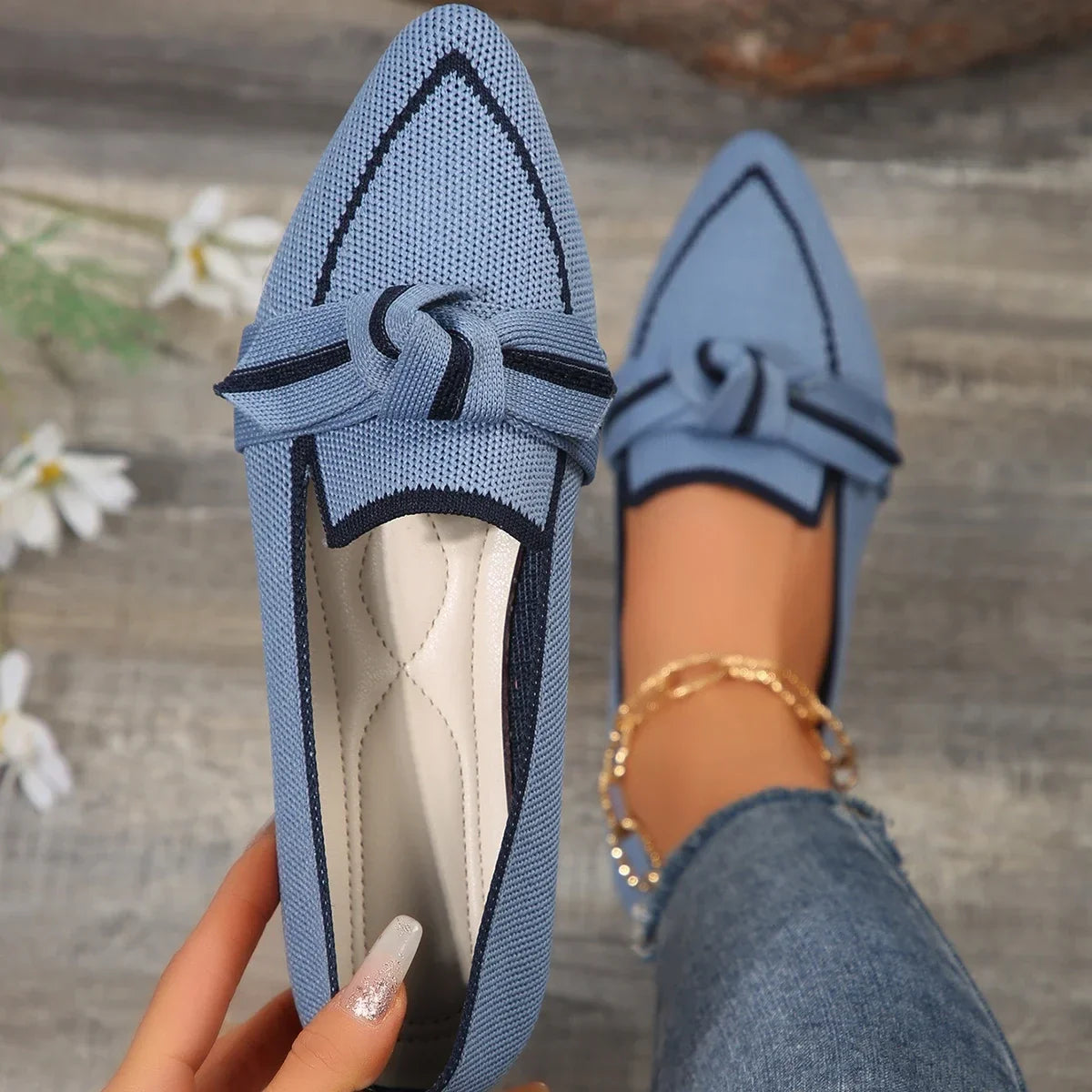 Women's Handcrafted Faux Leather Flat Mules