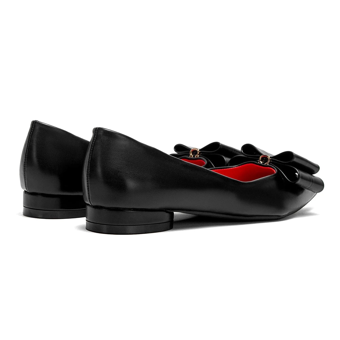 Women's Pointed Toe Ballet Flats with Bow Detail