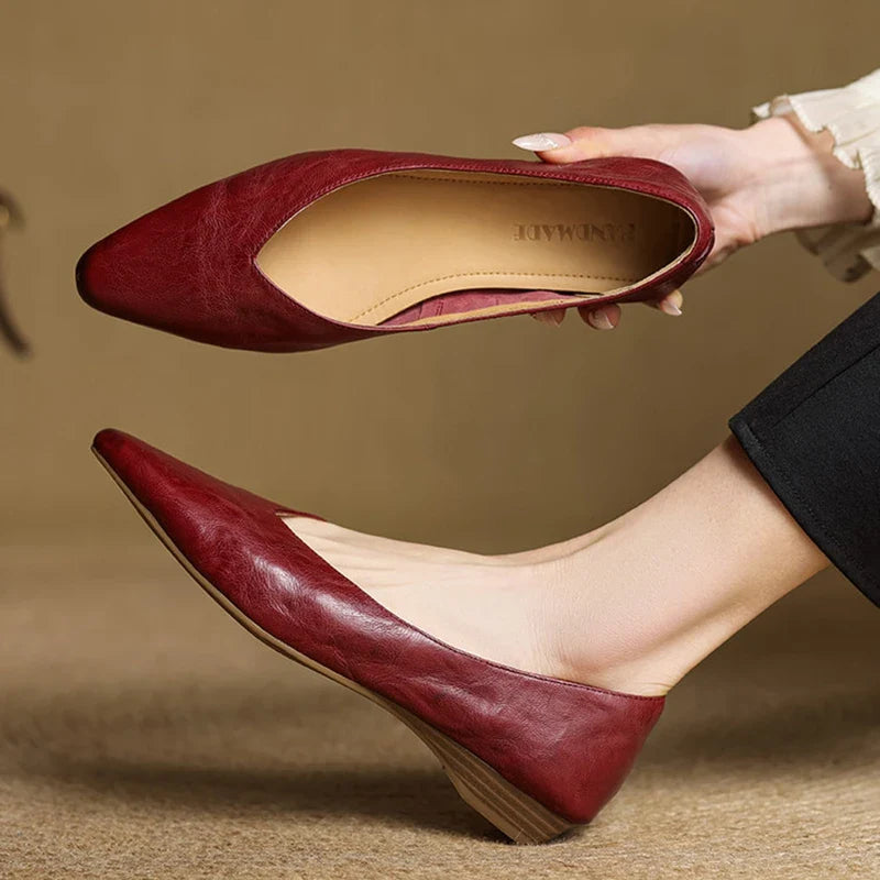 Women's Pointed Toe Flat Mules with Cushioned Insole