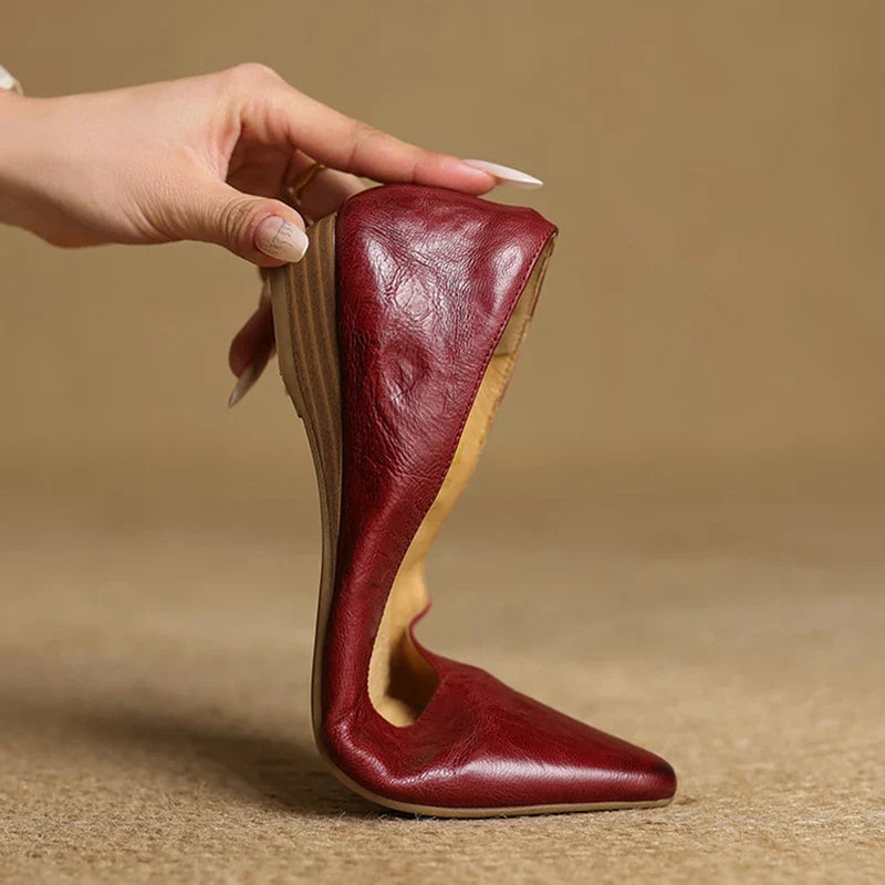 Women's Pointed Toe Flat Mules with Cushioned Insole